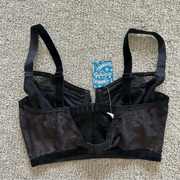 NWT 32B Free People black Camilla longline bra - Picture 4 of 5